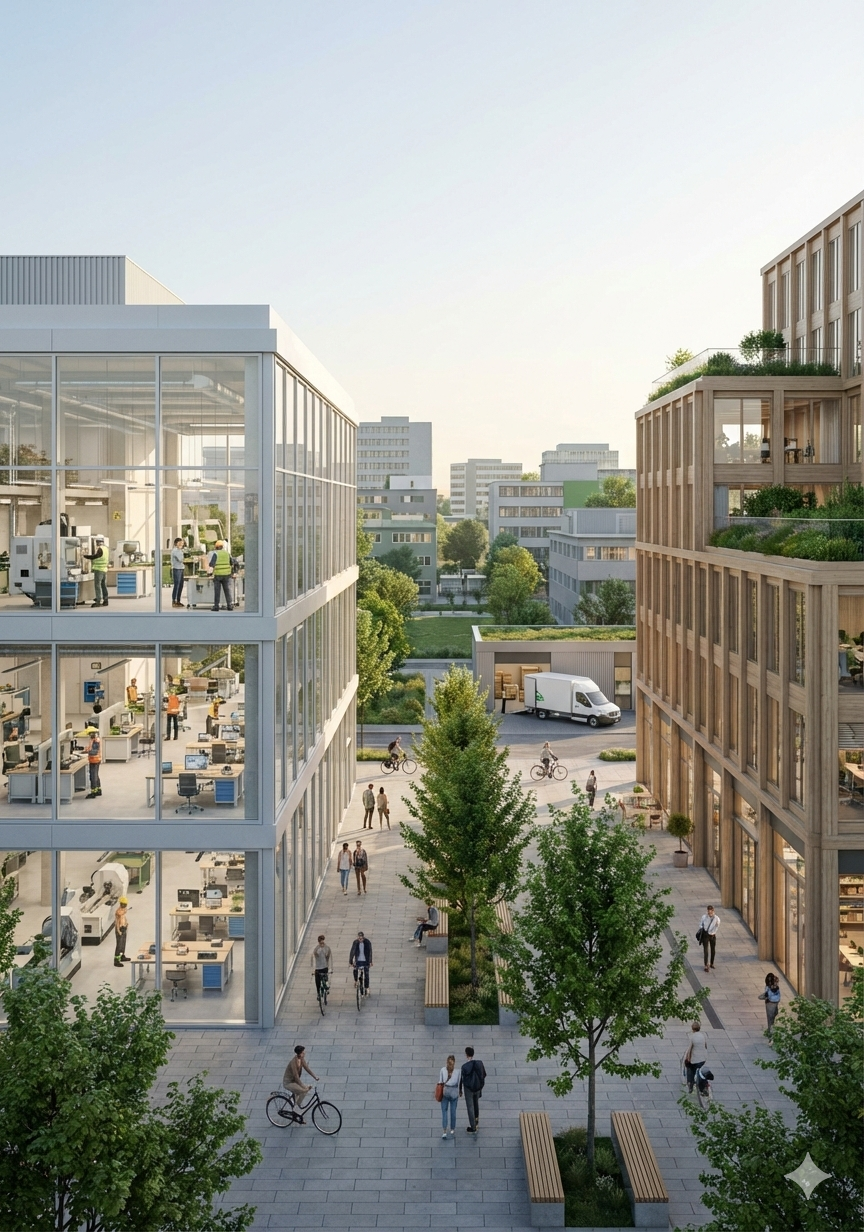 Illustration ville productive